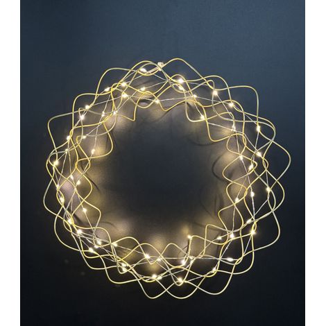 TrendLine LED Lichterkranz Ø 30 cm gold warmweiß Kranz