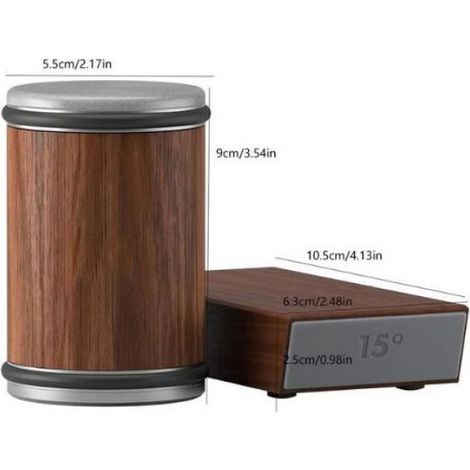 Kit D'affûtage Couteaux Roulants - Disques Diamant 400 Et 1000 - Base Magnétique À Angle Réglable 15°/20° - Pour Lames Droites - 1 Pièce (1/5)