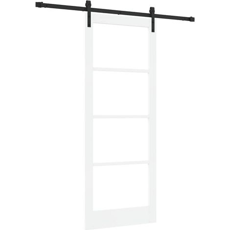 Maison Exclusive - Schiebetür ORKDAL Weiß und Schwarz 83 x 211 cm