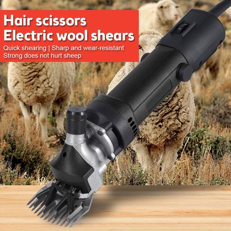 Tondeuse électrique professionnelle pour moutons et animaux d'élevage, 690 W, 6 vitesses, pression réglable, kit de toilettage avec têtes remplaçables, brosse de nettoyage et coffret de rangement. (1/5)