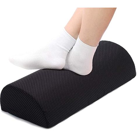 Repose-Pieds - Coussin Ergonomique Dôme Haute Densité - Pour Bureau et Maison - Noir - 1 Pièce (1/5)
