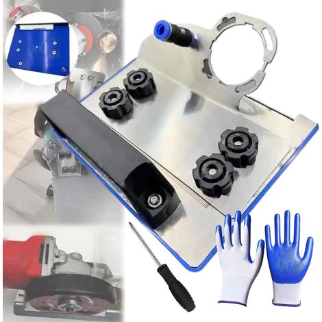 Angle Grinder Holder, Angle 45 Degree Cutting Tile, Grinder Holder Type 100, Grinder Stand with Screwdriver and Work Gloves (Standard) (1/5)
