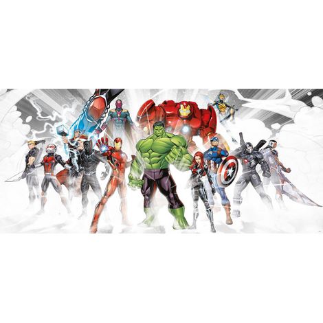 Poster géant - intissé Disney Marvel Avengers – prêt à combattre 202 cm x 90 cm (1/3)