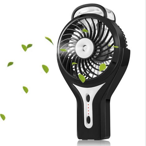 Mini Portable USB Mist Fan with Personal Cooling Mist Maker with Rechargeable Battery for Home, Office and Travel, Black