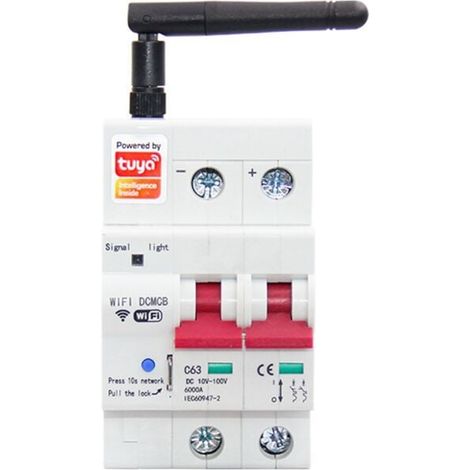 Disjoncteur CC intelligent 2P avec contrôle par application Wi-Fi 63 A (1/4)