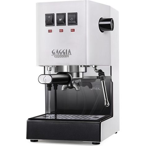 Gaggia Classic Evo máquina de café expreso blanca diseño elegante
