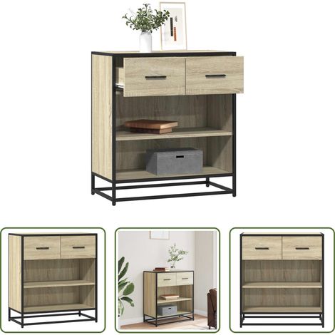 vidaXL Küchenschrank - Sideboard Sonoma-Eiche 68x35x76 cm Holzwerkstoff (1/5)