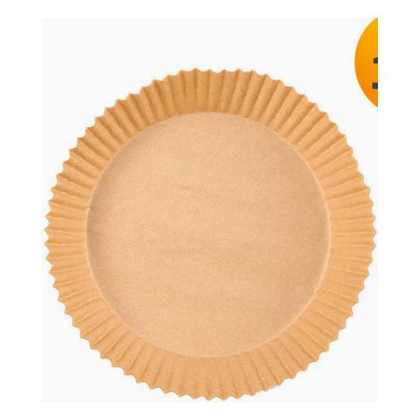 Paquet de 100 tapis de cuisson jetables en papier pour friteuses à air (1/4)