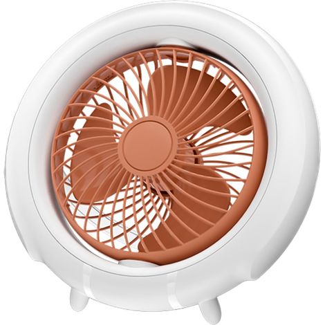 Ventilateur de bureau USB, taille 3 vitesses, rechargeable, refroidissement puissant, rotation à 180 °, ventilateur de tente (1/4)