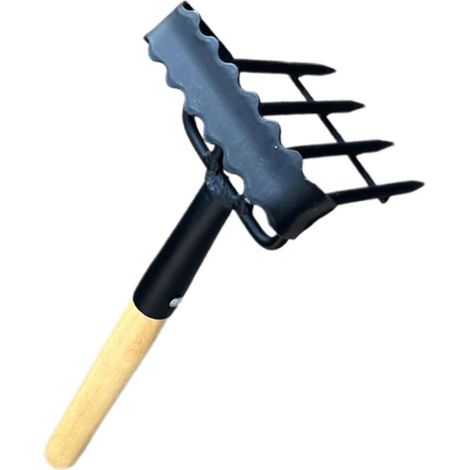 Râteau à Main pour Arbustes Petit Râteau à Poignée Outil de Jardinage de Rempotage Compact (1/5)