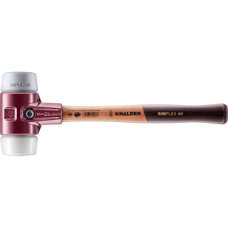 HALDER SIMPLEX Schonhammer Ø 60 mm TPE-mid grau / Superplastik mit Tempergussgehäuse (1/5)