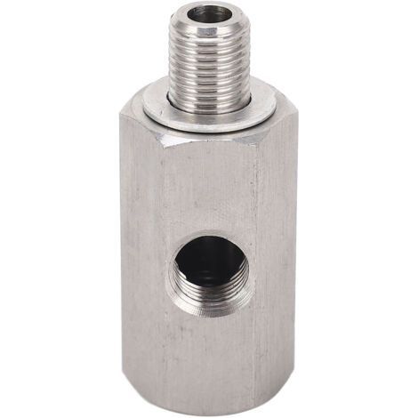 Öldrucksensor M10x1,0, T-Adapter auf M10, Kraftstoffleitungsmanometer für Turbolader, Edelstahl