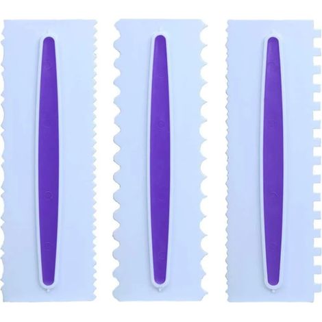 Ensemble de 3 spatules à gâteau Lisseur de crème Spatule à glaçage Outils de pâtisserie DIY (1/5)