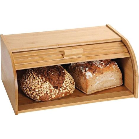 Kesper Scatola per il pane moderna beige in bamboo