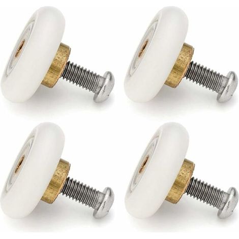 Lot de 4 roulettes de rechange pour portes de douche coulissantes, diamètre 19 mm (1/3)