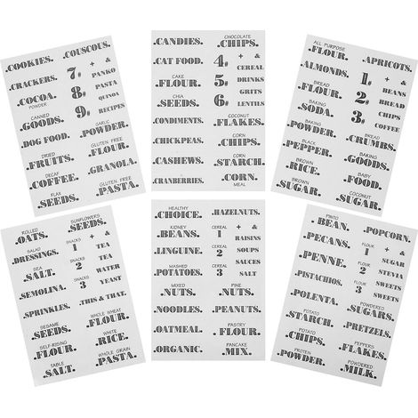 Autocollants Transparents Imperméables Cuisine – 6 Feuilles D’Étiquettes Alimentaires Amovibles pour Garde-Manger Bocaux Réfrigérateur et Congélateur – Organisation et (1/5)