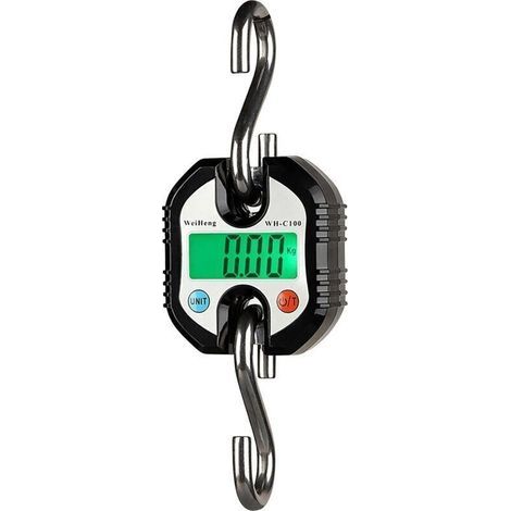 Échelles numériques, échelle à crochet, miniéchelle suspendue portable avec écran LCD, Peson Électronique 150 kg Balance Crochet Suspendu Dynamomètre LCD Crochet Peseur (Noir),de
