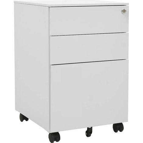 vidaXL Mobile File Cabinet Light Grey 39x45x60 cm Steel (1/5)