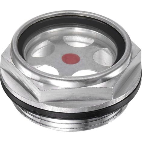 Air Compresseur Huile Niveau Jauge Vision Verre G1-1/2 Mâle Fileté Aluminium Liquide Indicateur Vision Fenêtre (1/4)