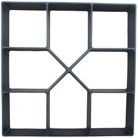 Quadratischer Duschkopf mit sechs Funktionen, Duschkopfset mit Schalthebel, Chromoberfläche (1/5)