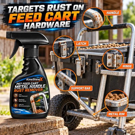 KineShineX Rostentferner für Metallgriffe an Futterwagen  Rostentfernungsspray für Futterwagen (1/4)