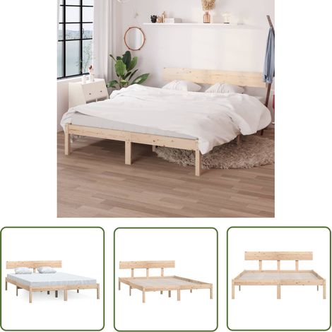 Lit Bois de pin massif 120x190 UK petit double (1/5)