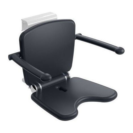Sedile ammortizzato Premium LifeSystem grigio antracite con braccioli bianco puro