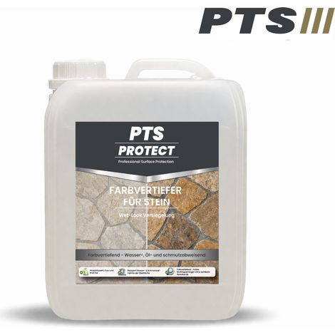 PTS Protect Farbvertiefer – 10L wasserbasierter Schutz für Stein mit Farbvertiefung, Wet-Look Versiegelung