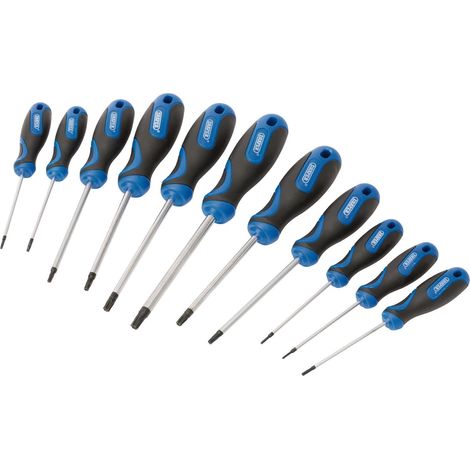 Lot de 11 tournevis Torx Tx Star T6-T40T - 34253 - T6, T7, T8, T9, T10T, T15T, T20T, T25T, T27T, T30T