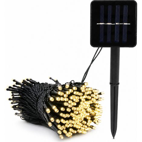 Guirlande Lumineuse LED Solaire Étanche Extérieur, Lumière Blanche, 8 Modes, 400 LED, Décoration de Noël (1/5)