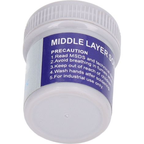 Pâte à braser à l'étain basse température, forte adhérence, pour réparation BGA. Utiliser une pâte à flux 158 °C.