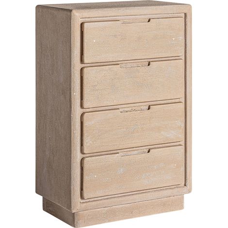 Commode sinfonier contemporain en bois mdf finition brun clair - Brun clair effet bois naturel (1/5)