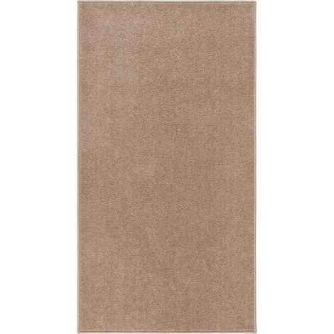 Tapis Salon Poils Courts. Marron. 80 X 150. Design, Chaud & Confortable (1/5)