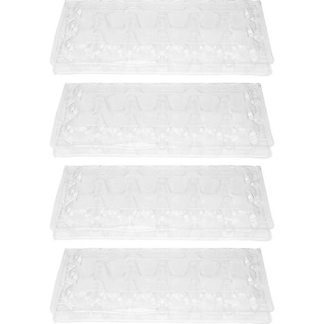 Boîte de rangement pour œufs de caille, en PVC transparent, 18 compartiments, idéale pour le réfrigérateur, le camping et les pique-niques peu encombrante, 19,8 x 10,2 x 3,9 cm (1/5)