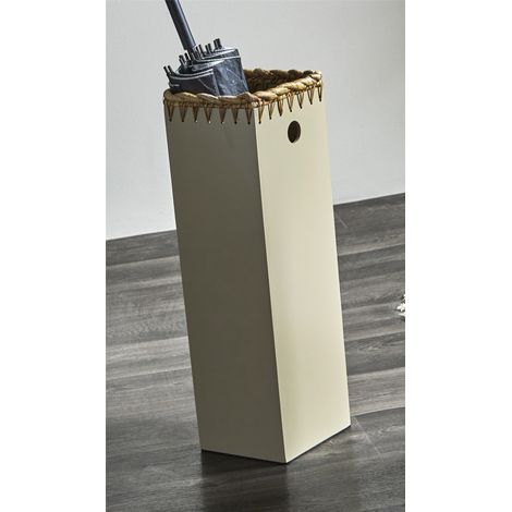 Schirmständer aus Bambus in Maulwurfsfarbe mit Wasserhyazinthengeflecht, 57 cm (20 x 20 x 57 cm) (1/3)