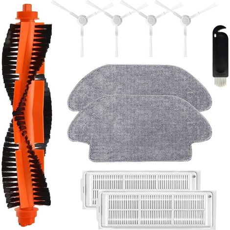 10-Piece Robot Vacuum Cleaner Accessories, Dust Cleaning Brushes, Replacement Accessory Kit for Robot Cleaner Compatible with Xiaomi Robot (10 pieces) (1/4)