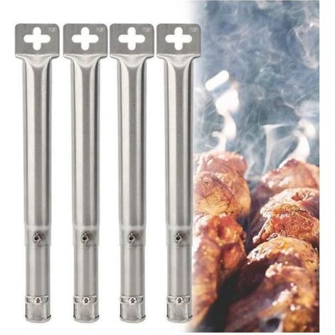 4 Pièces Brûleur, Acier inoxydable, Réglable 30-45cm, Diamètre 25,4mm, Pour Gril à gaz Intérieur Extérieur (1/5)