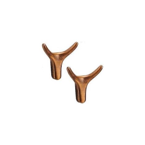 Set di due ganci appendiabiti, ganci vintage per armadio, gancio appendiabiti in metallo, gancio da bagno antiruggine con viti per porta, cucina, bagno, camera da letto, ufficio - Crezuo