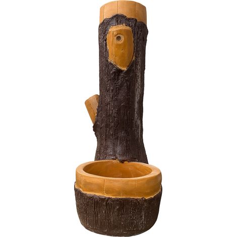 Fontana finto legno grande h120 x l45 x p70 cm esterni cemento effetto naturale (1/5)