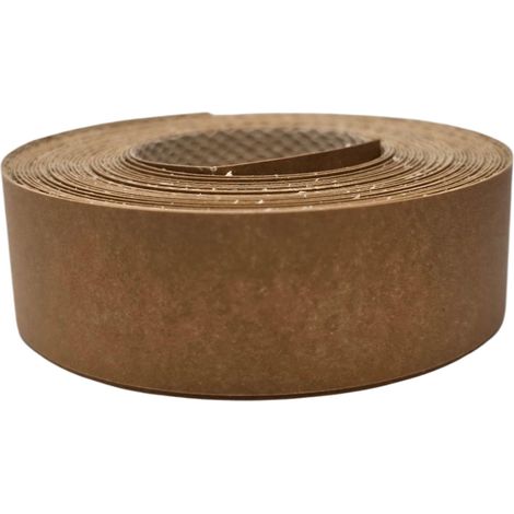 1x Bande de Chant Thermocollant 21mm x 5m Epaisseur 0,50mm Mélaminé Facile à Appliquer Bricolage Étagère Meuble Panneau Bois Durable, Kraft Foncé (1/3)