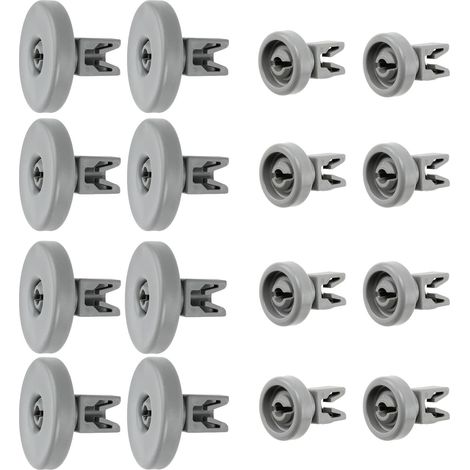 16 Roulettes pour panier lave-vaisselle, Diamètre 40mm et 25mm, Compatible Ikea DW60 RDW60 (1/4)