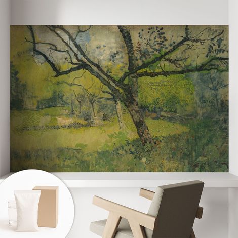 Papier peint décoratif avec colle pour salon, chambre à coucher et bureau – Design moderne et facile à poser Paysage verdoyant 104x70 cm (1/5)