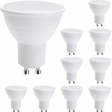 LED GU10 Spotlight Bulbs,GU10 LED Light Bulbs, 7W Warm White (50W Halogen Equivalent) Energy Saving Light Bulb, 600LM 120° Beam Non-dimmable, Pack of 10 (1/5)