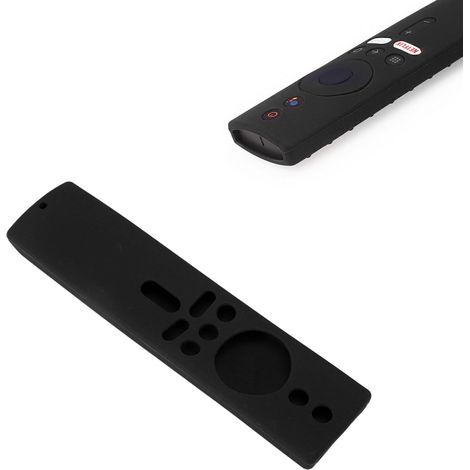 Rutschfeste Silikonhülle mit Trageschlaufe für Xiaomi Mi Box S / Mi TV Stick – Schutzhülle für die Fernbedienung – Schwarz (1/5)