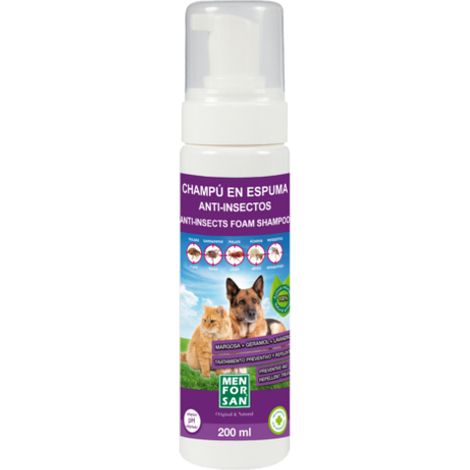 Shampoo in schiuma anti-arti per cani e gatti menforsan 200ml