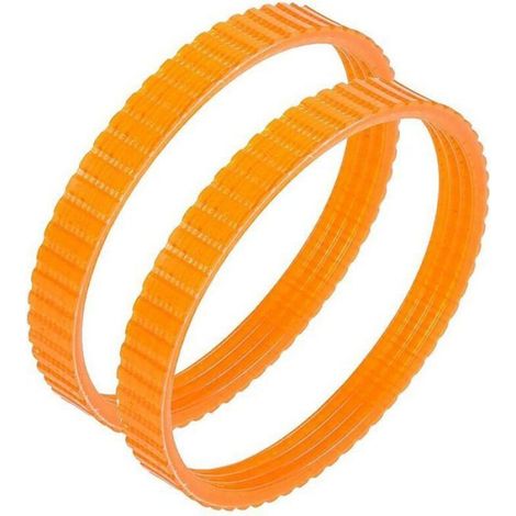 Courroie Raboteuse Electrique - 1900B - Dentée - Polyuréthane - 9,6 mm x 238 mm - Orange - Lot de 2 (1/5)