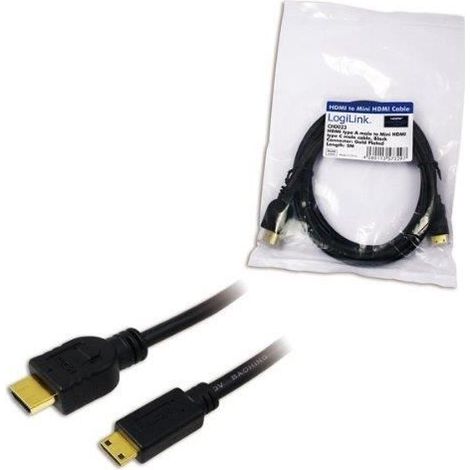 Câble HDMI - LOGILINK - CH0023 - 2m - Noir - Connecteur Mini-HDMI