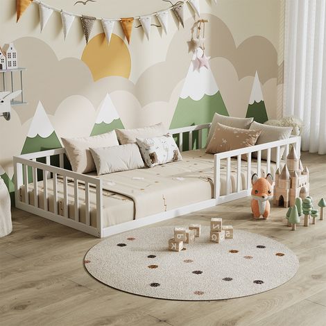 Cama infantil Minno, Blanco, 90x200 Sin colchón, Vitalispa (1/5)