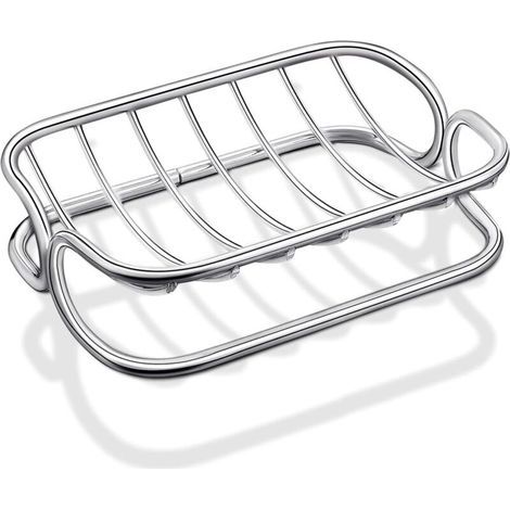 Pair Porte-savon en acier inoxydable, auto-drainant, plateau en métal robuste pour douche, salle de bain, cuisine (lot de 1) (1/5)