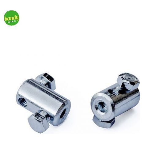 Morsetto serracavi Ø 4,5 mm. in ferro zincato 2 viti laterali 4 pz. (1/2)